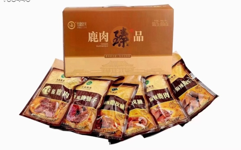 鹿肉熟食即食酱鹿肉五香腱子肉东北特产食品传统滋补品一箱六袋