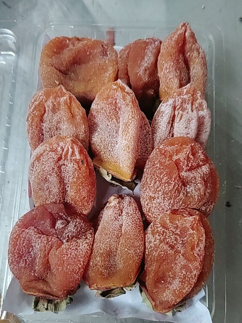 富平柿饼个大霜白软糯香甜少核无渣老少皆宜每件净重十斤
