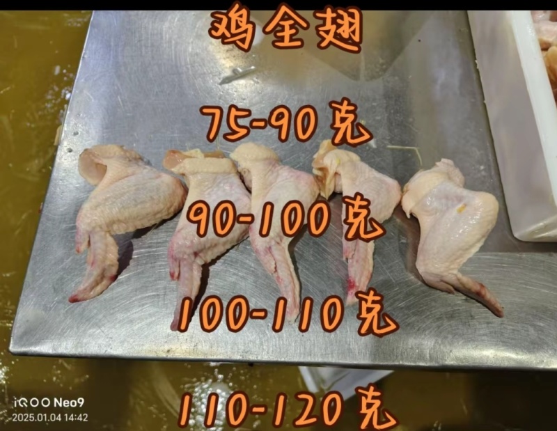 鸡全翅，各种规格，全新冷冻批发证件齐全价格优惠。