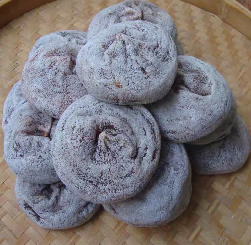 自然挂霜老柿饼