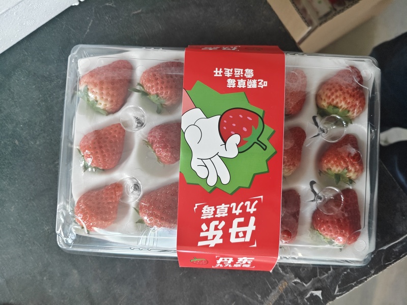 正宗丹东九九草莓水晶盒一斤装半斤装