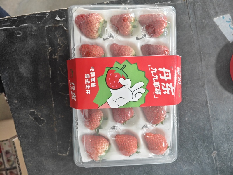 正宗丹东九九草莓水晶盒一斤装半斤装
