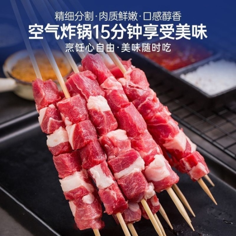 鑫泓泽牛肉串（绿箱）20g*30支*10包