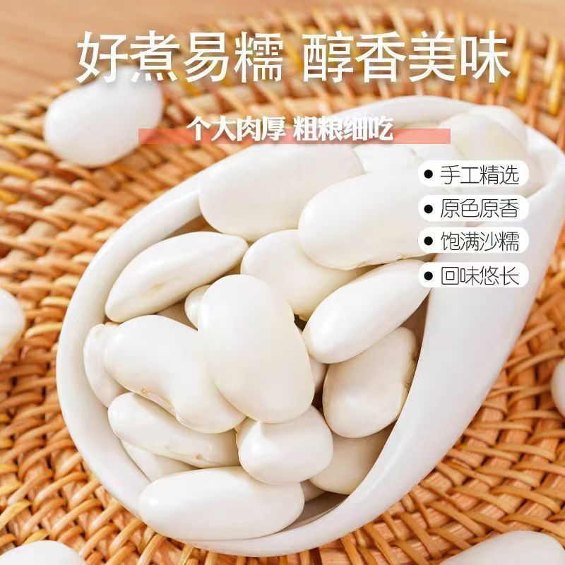 新货白芸豆云南特产农家自种大白豆