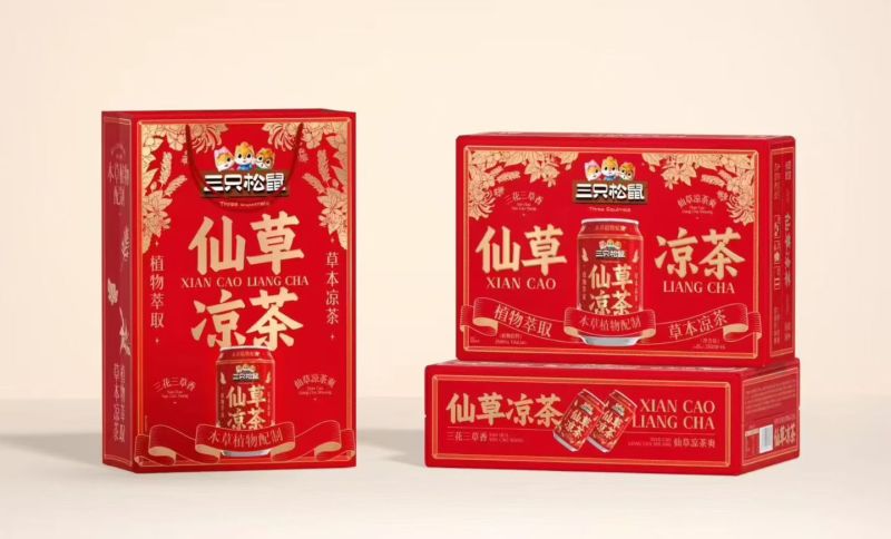 仙草凉茶礼盒16罐一箱