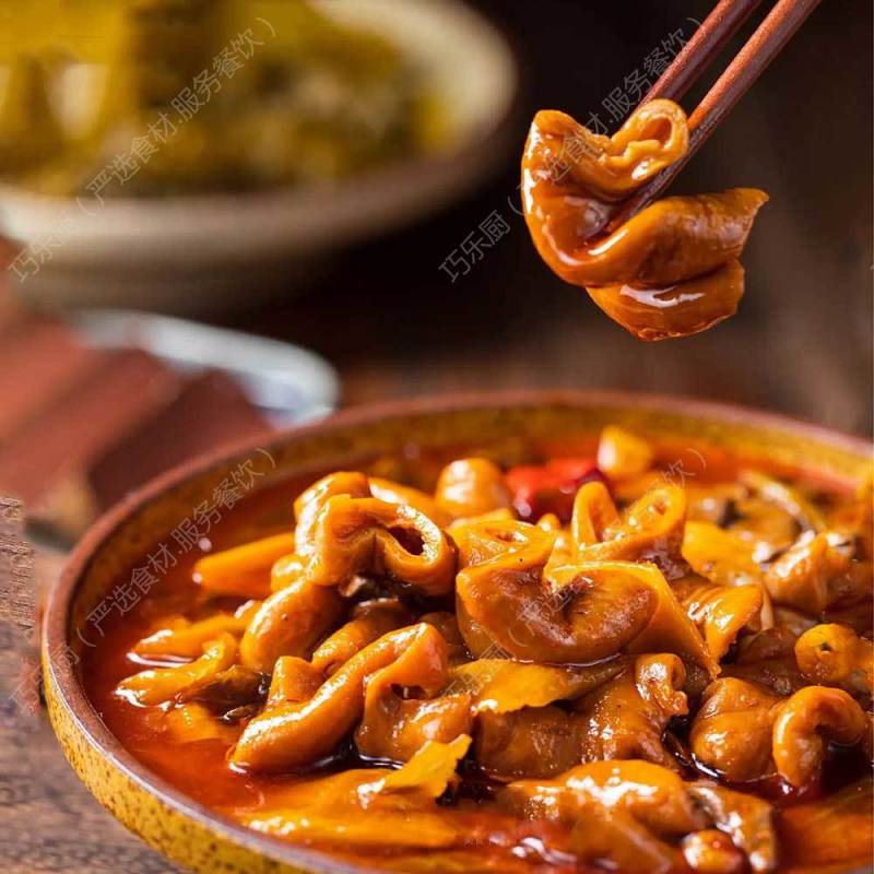去油90%红烧肥肠；30元/袋；10袋/件，500g*袋