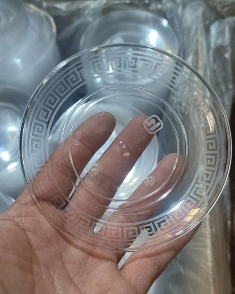 一次性水晶餐具五件套（十套）厂家直发适用于家庭聚会喜庆宴请