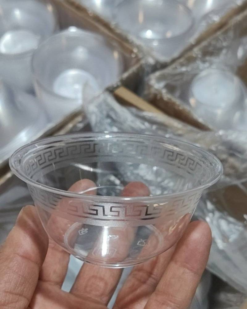 一次性水晶餐具五件套（十套）厂家直发适用于家庭聚会喜庆宴请