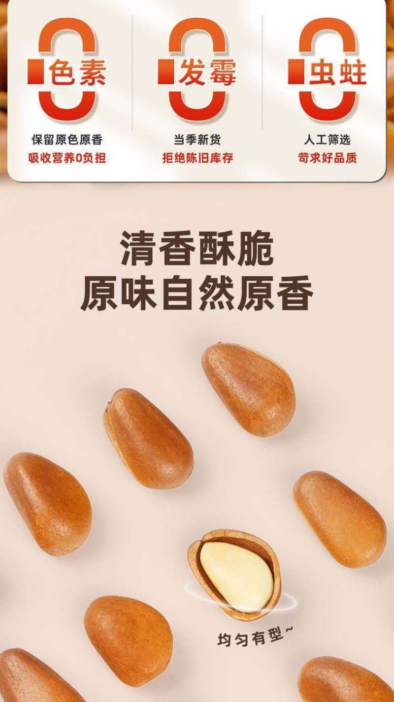 新货东北松大颗粒松子支持电商一件代发批量拿货