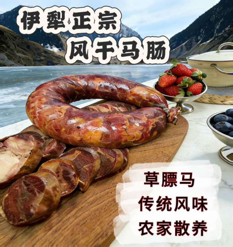 新疆伊犁昭苏草原散养正宗自然风干草膘马肠