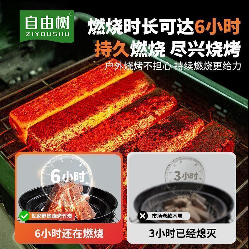 高品质竹炭。无烟炭，烧烤必备。