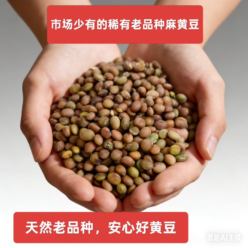 黄豆老品种麻黄豆农村自种土黄豆，磨豆浆做豆腐酱豆专用