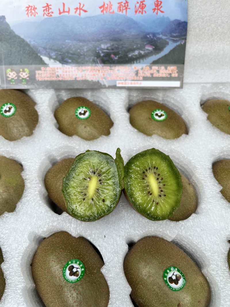 山东碧玉绿心猕猴桃礼盒装档口供应