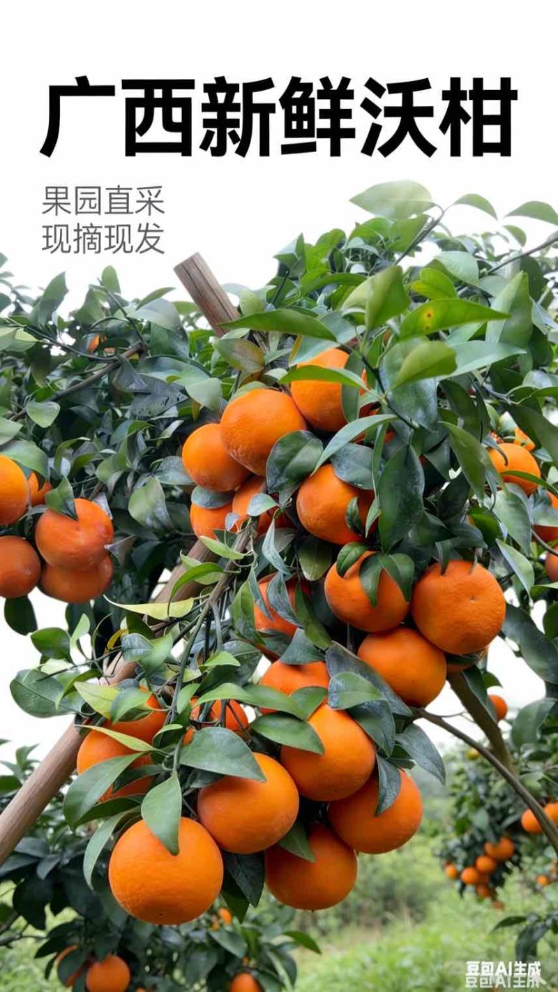 自家种植的正宗广西沃柑柑橘橘子新鲜薄皮桔子现摘当季批发直发