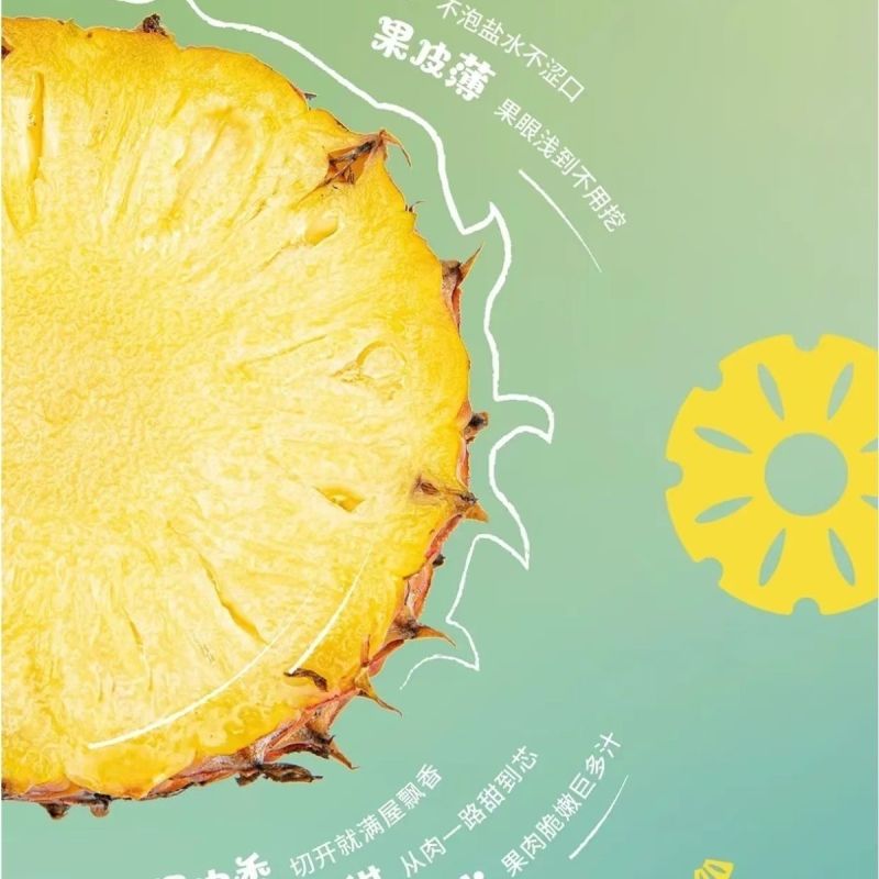 爆甜正宗海南凤梨新鲜水果应季芒果凤梨手撕香水凤梨大果无眼特大