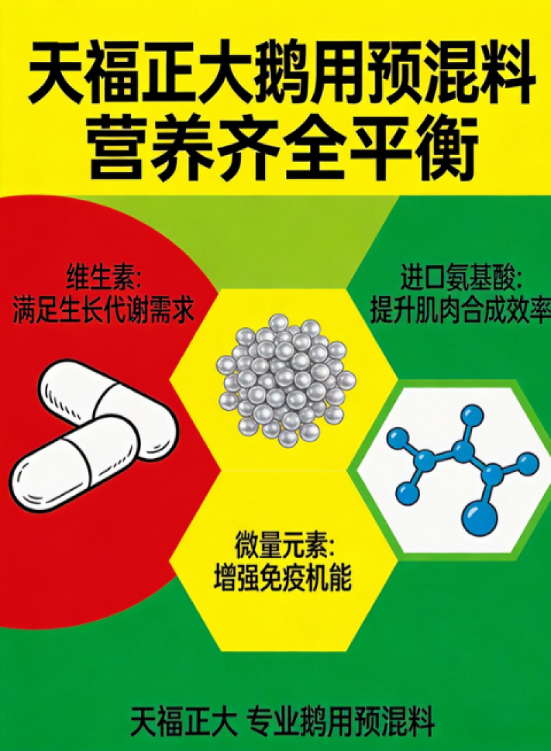 天福正大鹅肉鹅预混料育肥拉骨架产蛋狮头鹅幼鹅大三花鹅专用饲料
