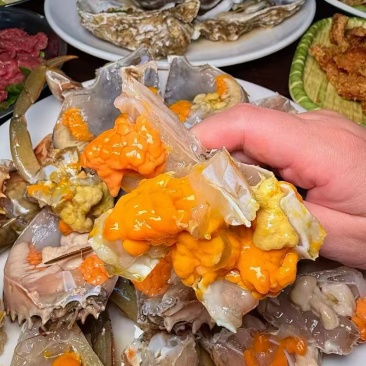 红膏蟹，乐清市本地蟹，雁荡山水养殖，味道鲜美，带扣没有绳子
