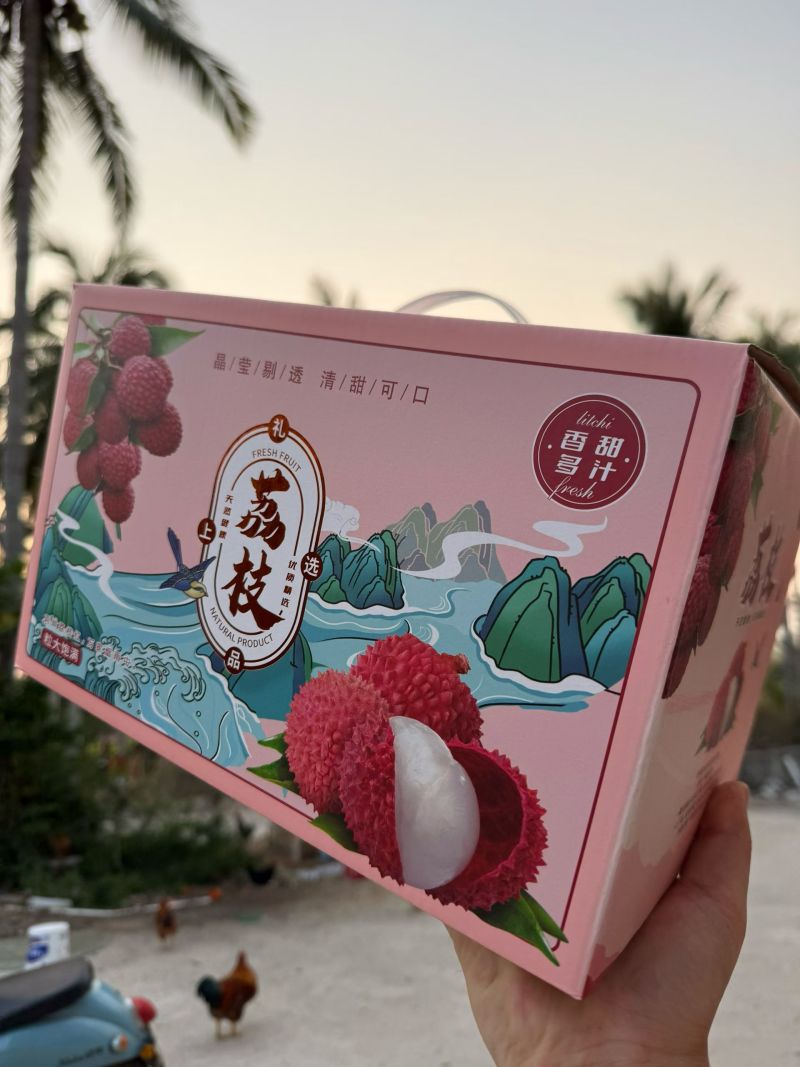 荔枝一件代发妃子笑5斤装带箱5.5斤