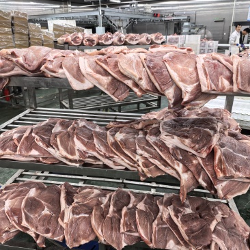 猪肉分割品：前腿肉，后腿肉，2号肉，4号肉，五花肉，前上