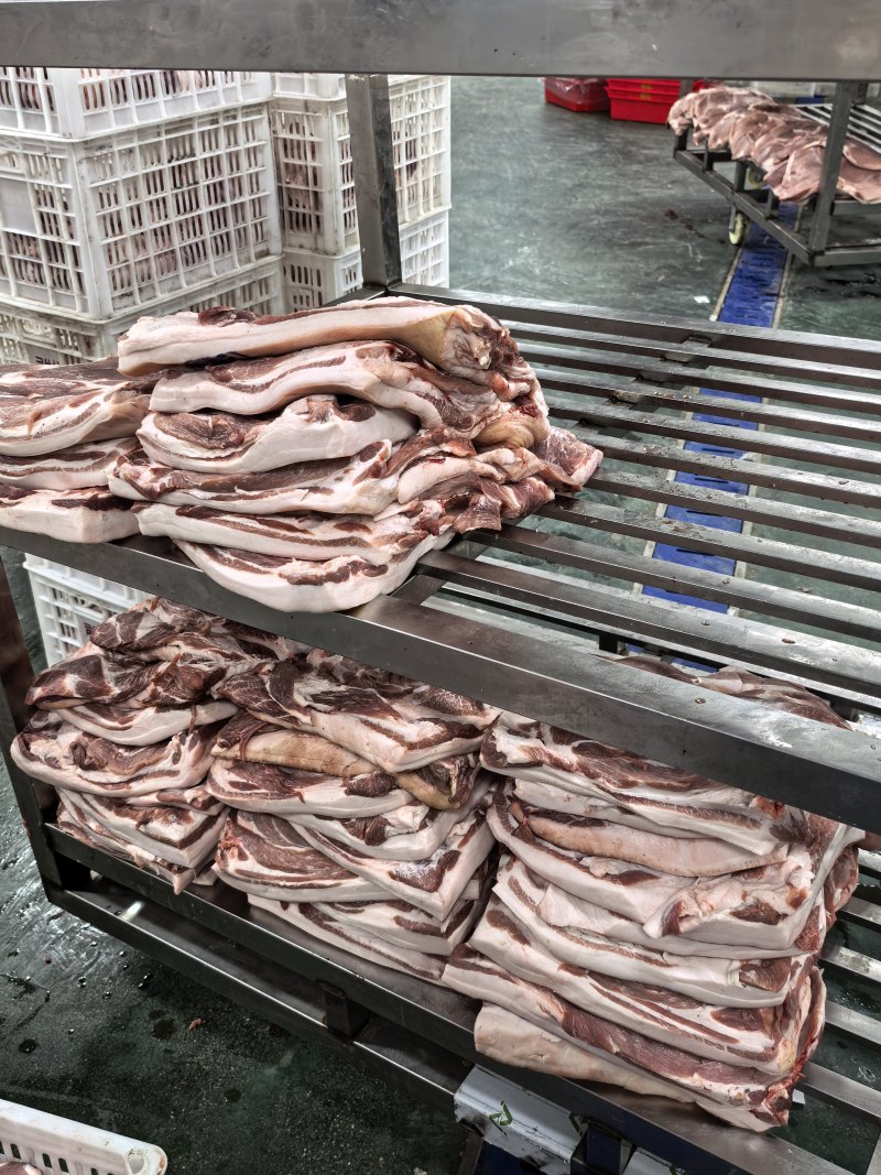 猪肉分割品：前腿肉，后腿肉，2号肉，4号肉，五花肉，前上