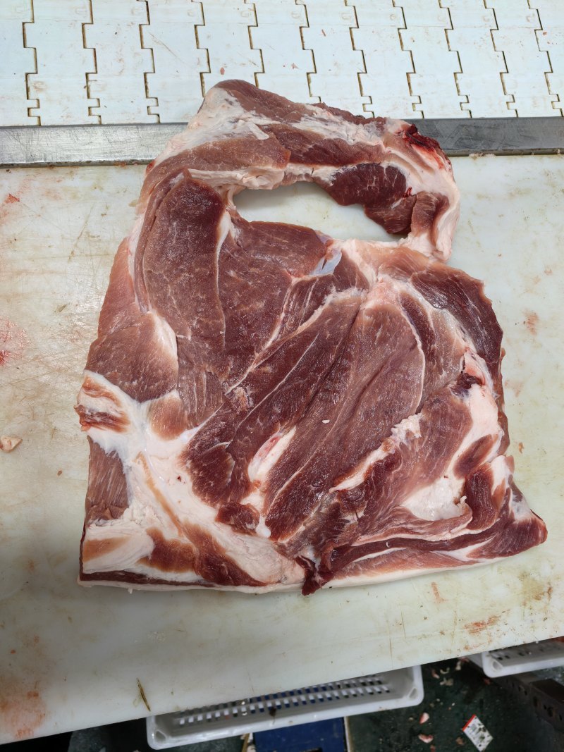 猪肉分割品：前腿肉，后腿肉，2号肉，4号肉，五花肉，前上
