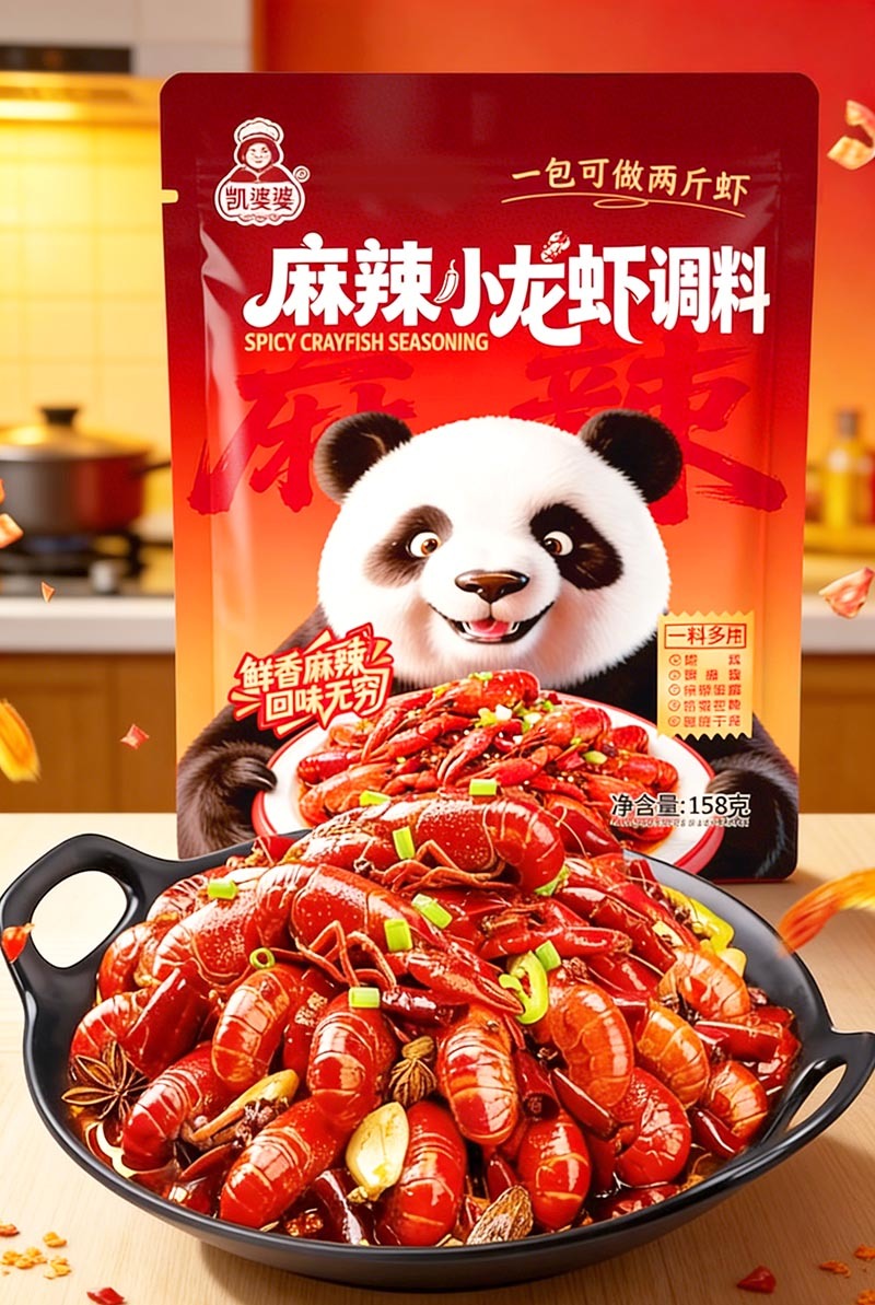 四川品牌麻辣小龙虾调料，找各地代理，电商网红一件全国代发