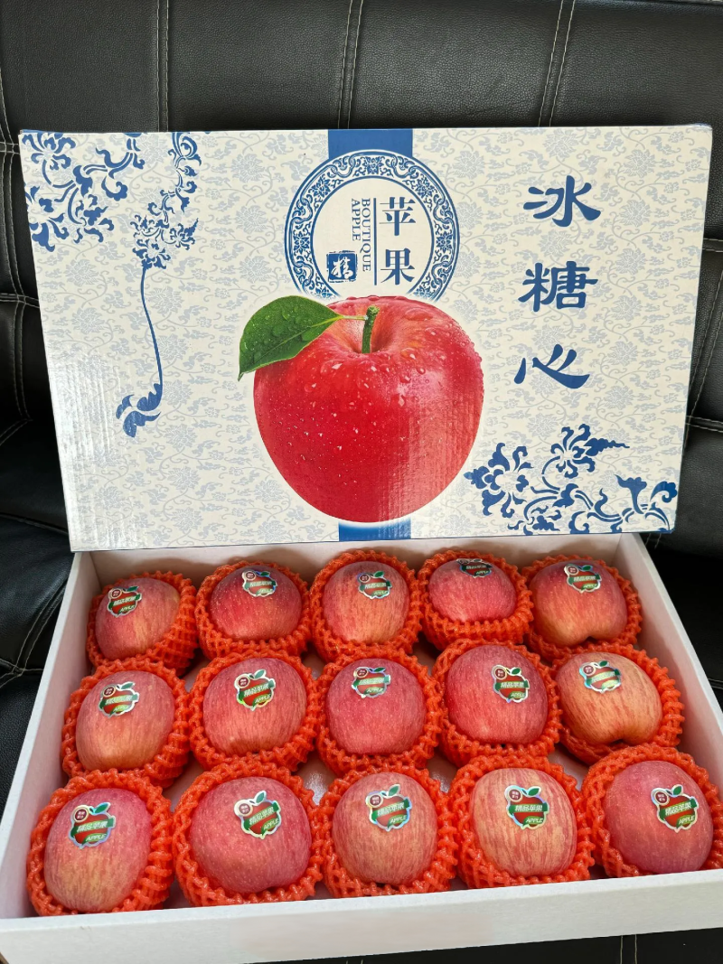 山东文登红富士苹果(条纹)85-95礼品盒8-10斤