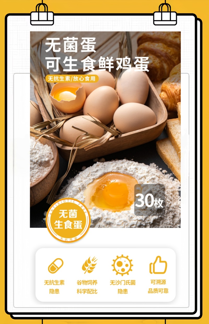 博士咕咕无菌无抗可生食鸡蛋