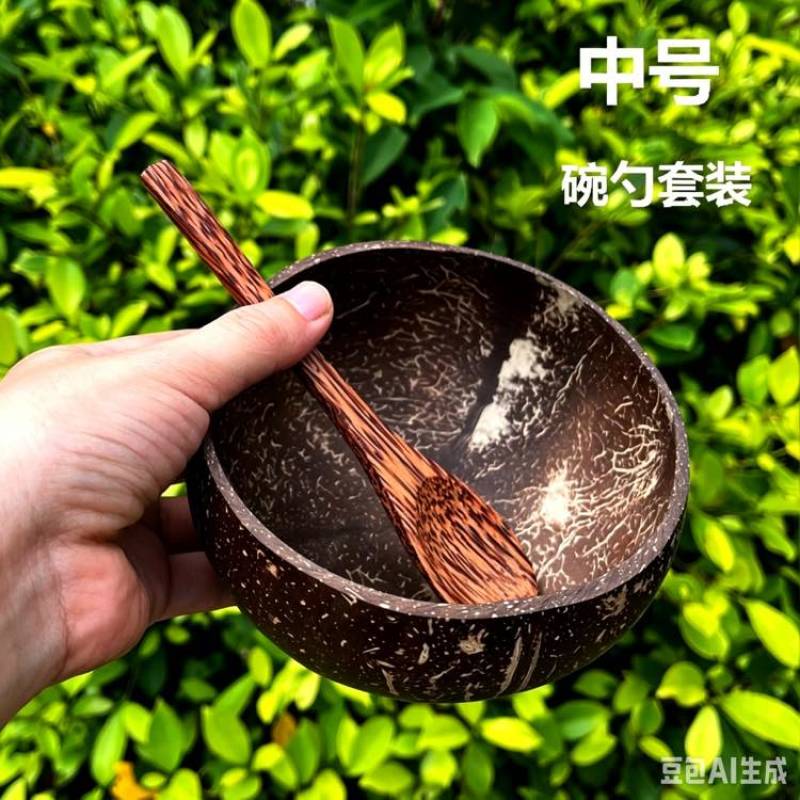 纯手工制作的椰壳碗，***，***