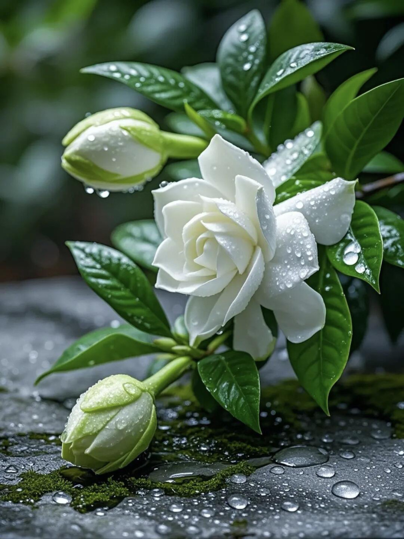 纯野生的桅子花