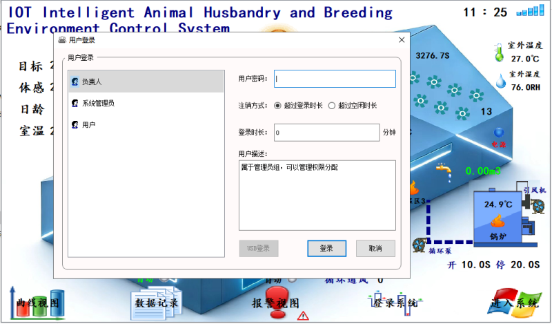 中型蛋鸡肉鸡养猪场用西门子3.2.1版环控器级别循环通风体感