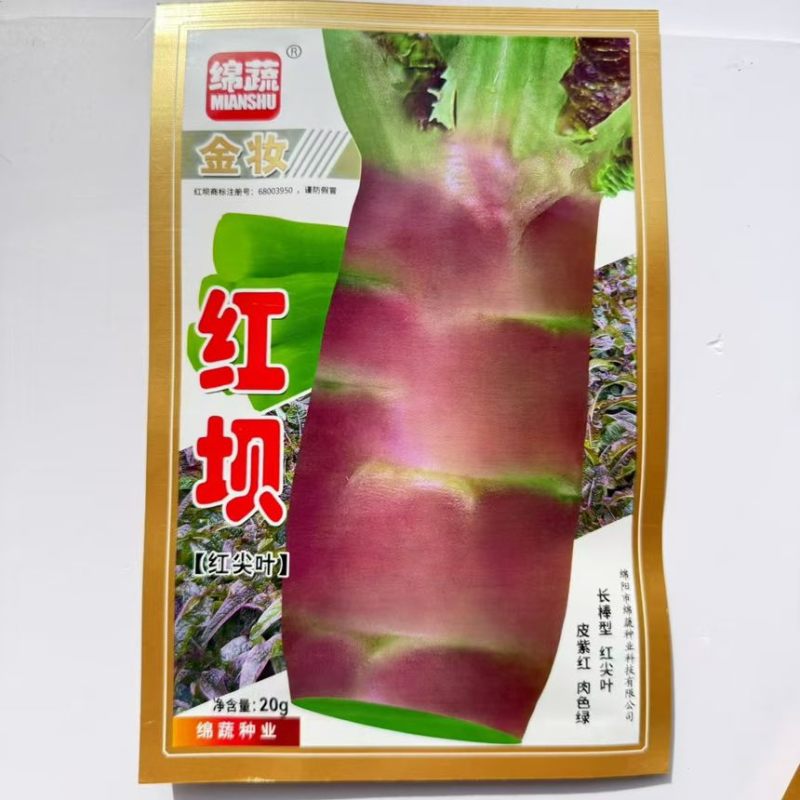 绵蔬金妆红坝莴笋种子红尖叶紫红皮肉绿清香莴苣种籽秋播耐寒高产