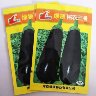 绿领裕农三号早熟茄子种子长粗棒型分枝性强坐果率高果皮墨黑春播