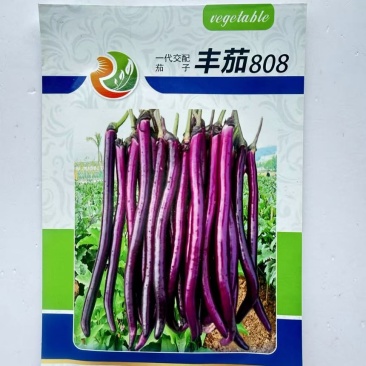 丰茄808茄子种子紫红线茄长种籽四季长线抗病蔬菜高产耐热耐湿