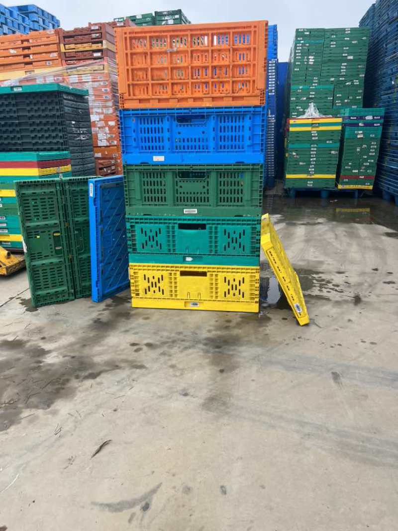 出售二手塑料筐折叠筐错位筐套叠筐直角筐各种尺寸蔬菜筐水果筐