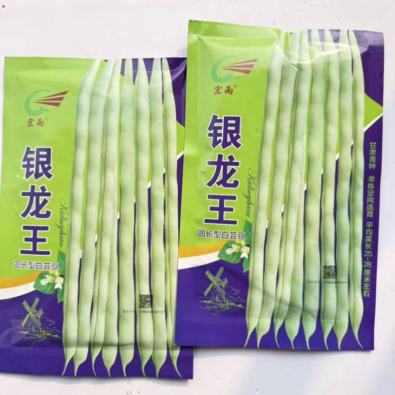 银龙王圆长型白芸豆豆角种子抗病抗热耐低温产量高春秋播种