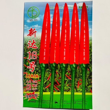 蔬菜瓜果新达18号朝天椒种子鲜红油亮单生大果朝天椒种籽硬度好