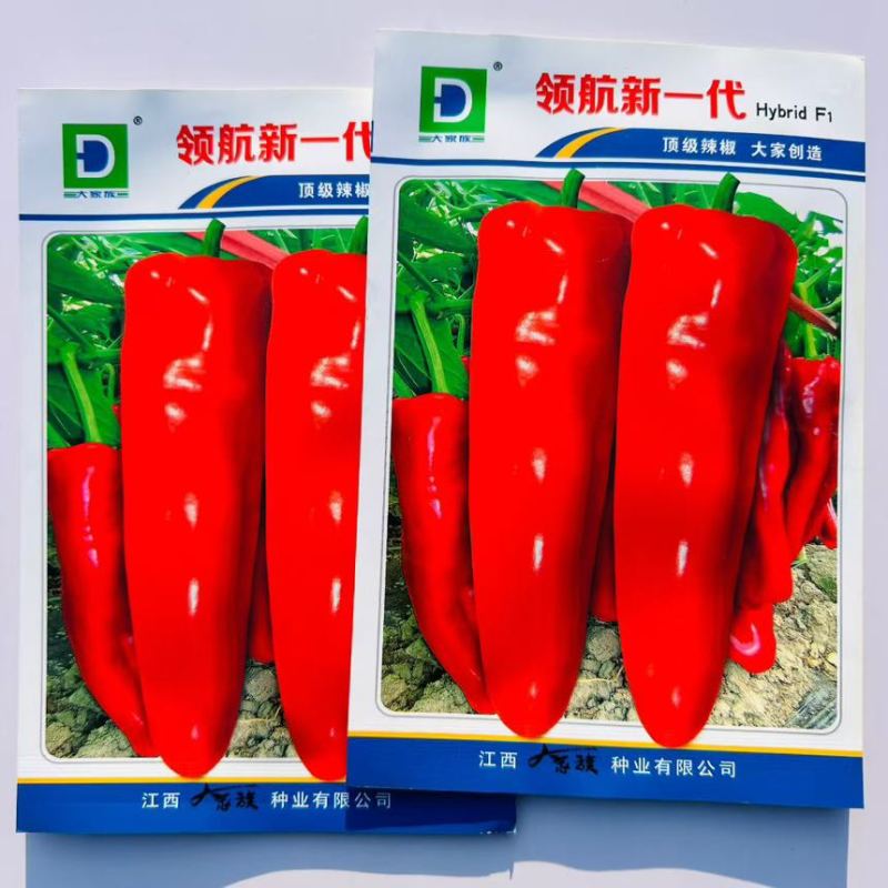大家族红果专用牛角椒种子**新一代1000粒