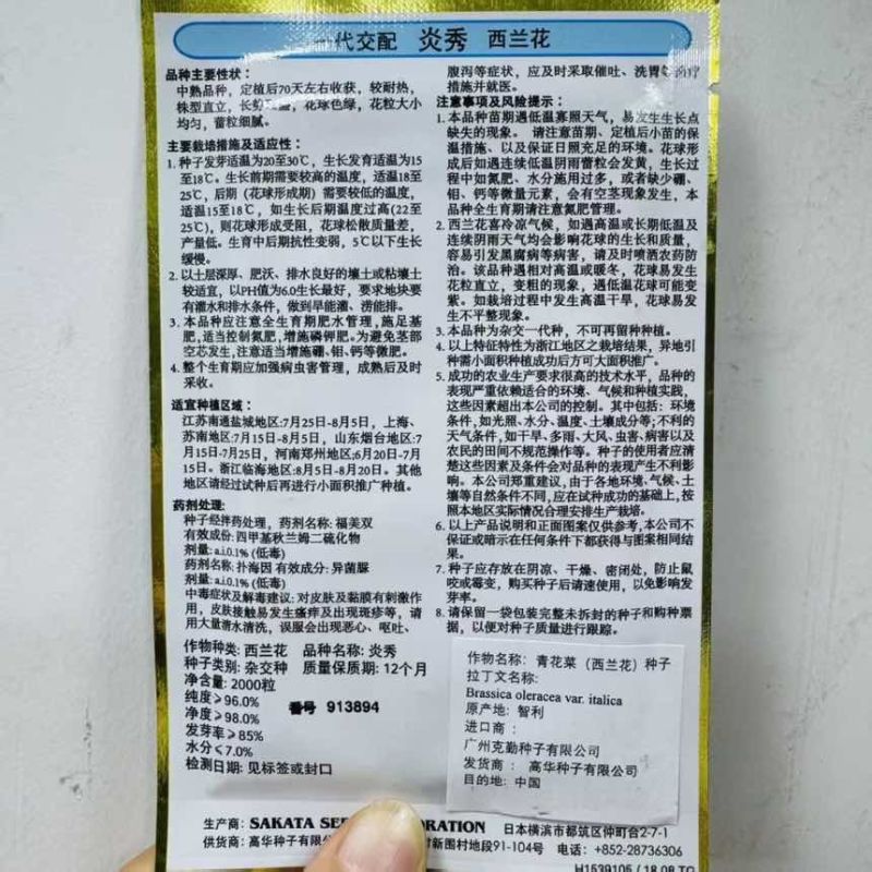 炎秀西兰花种子进口一代杂交西兰花品种西蓝花花椰菜种子绿色花菜