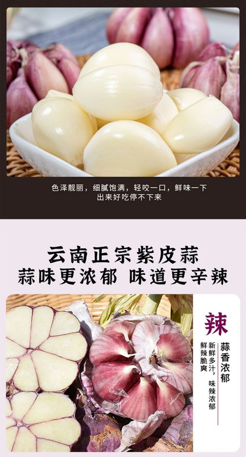 云南紫皮大蒜精品5cm以上