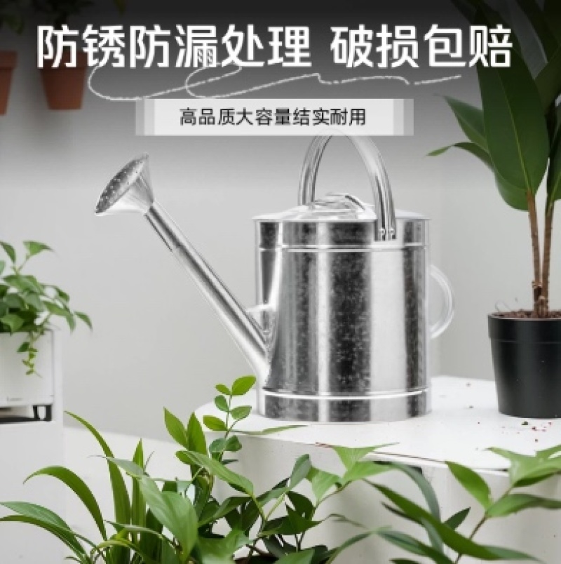 洒水壶镀锌防锈防漏加厚大容量浇花浇菜花洒壶洒水喷水家用浇水桶