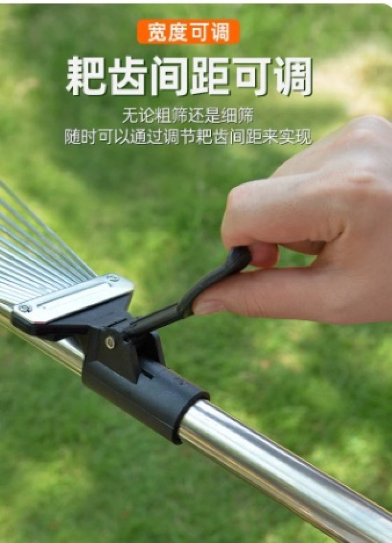草耙子可伸缩铁爪园艺搂草农具扒草扫树叶神器草坪扫把落叶钉耙抓