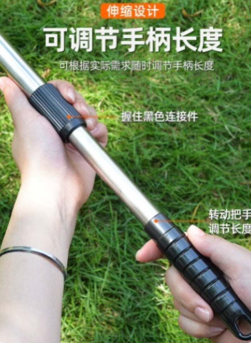 草耙子可伸缩铁爪园艺搂草农具扒草扫树叶神器草坪扫把落叶钉耙抓