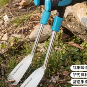 绿林野菜铲挖蒜的小铲子挖野菜神器荠菜园艺铁铲挖土户外除草工具