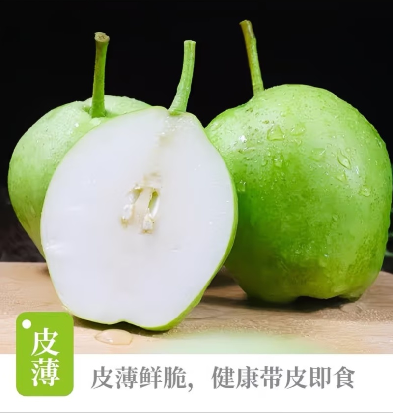 甘肃景泰条山早酥梨高原现摘脆甜多汁新鲜梨子
