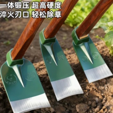 锄头锰钢一体农用挖锄老式长杆镢头农具工具大全开荒种