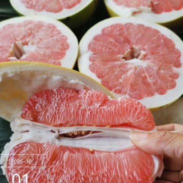 皮薄肉厚汁水多，三红蜜柚大量上市
