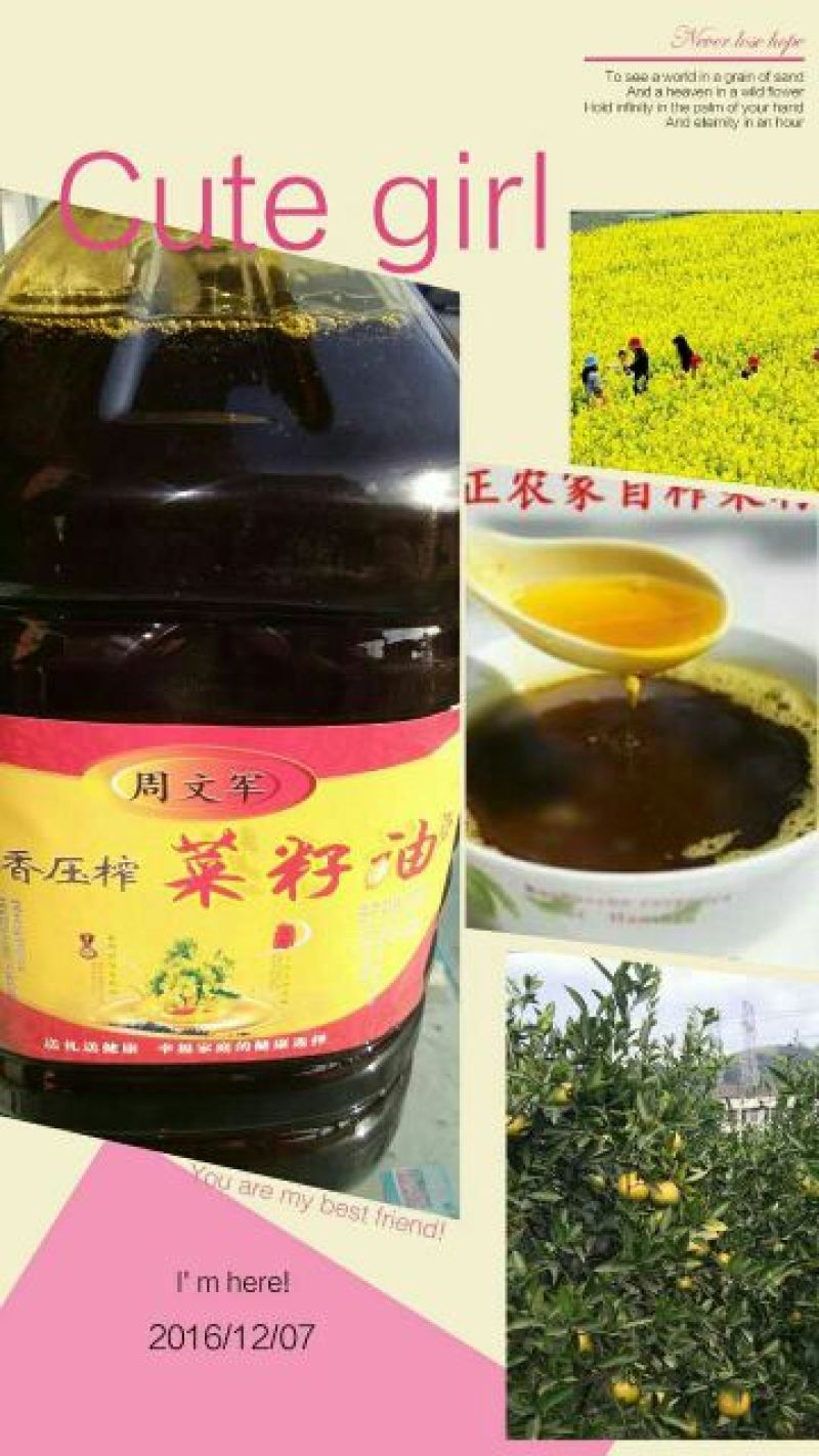 压榨菜籽油一级