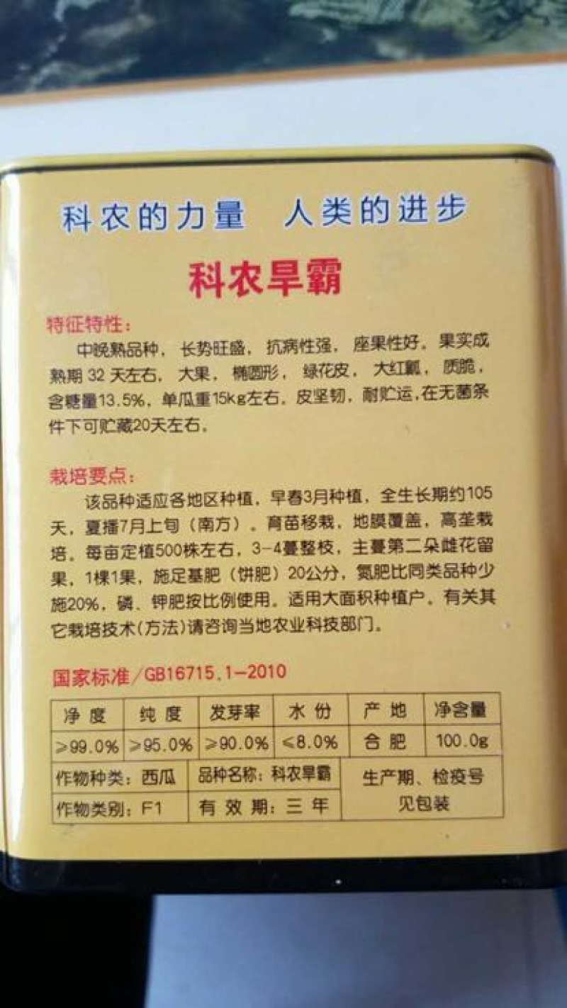 甜瓜，甘蓝种子品质没问题