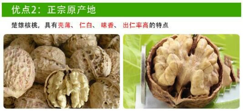 云南薄皮核桃去皮30mm以上干货产地直供